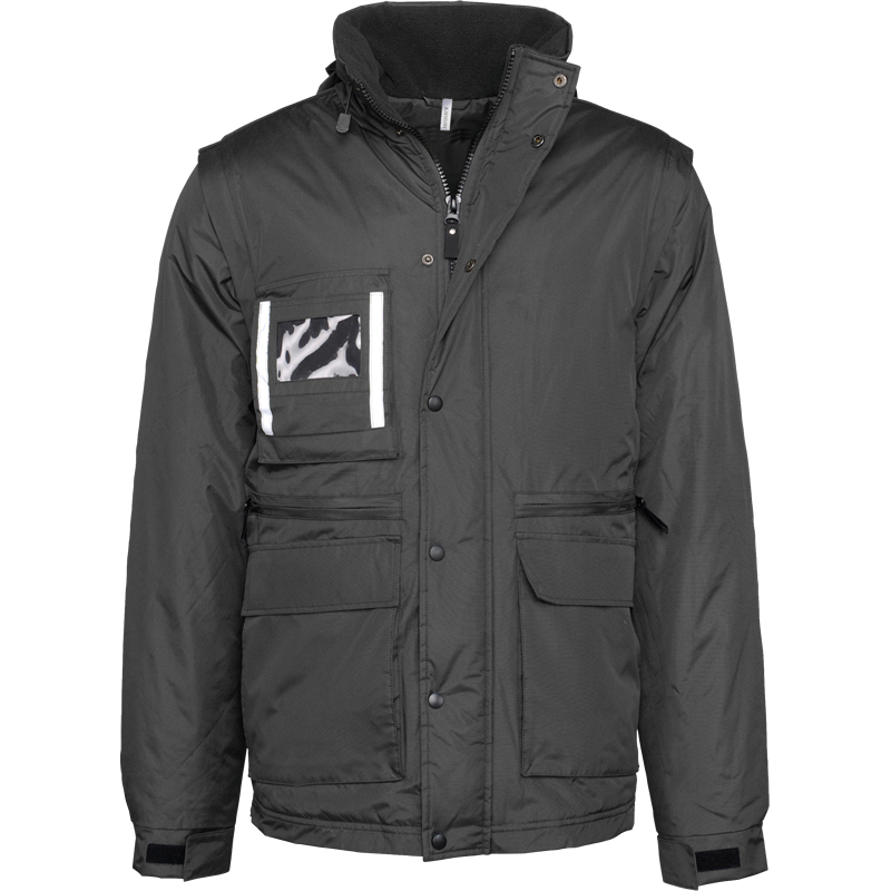 Workwear Parka WK6106 mit abtrennbaren Ärmeln, Kariban