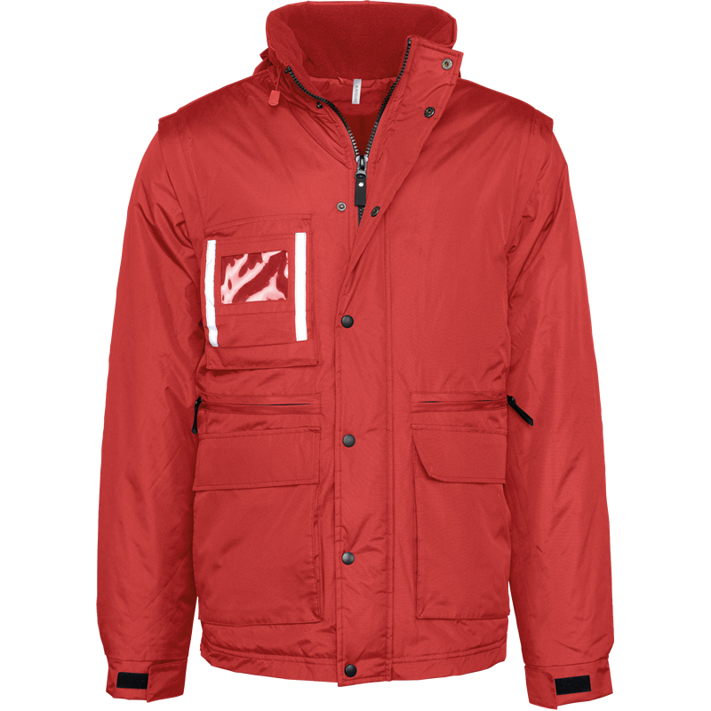 Workwear Parka WK6106 mit abtrennbaren Ärmeln, Kariban
