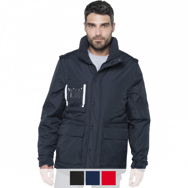 Workwear Parka WK6106 mit abtrennbaren Ärmeln, Kariban