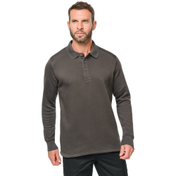 Sweatshirt mit Polokragen...